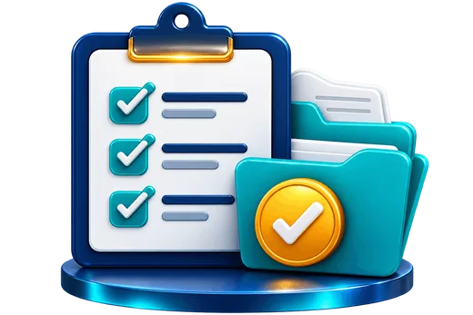 Administrative support checklist icon