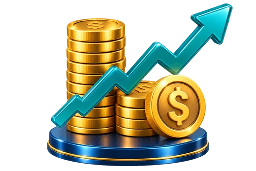 Cost-effective business growth icon